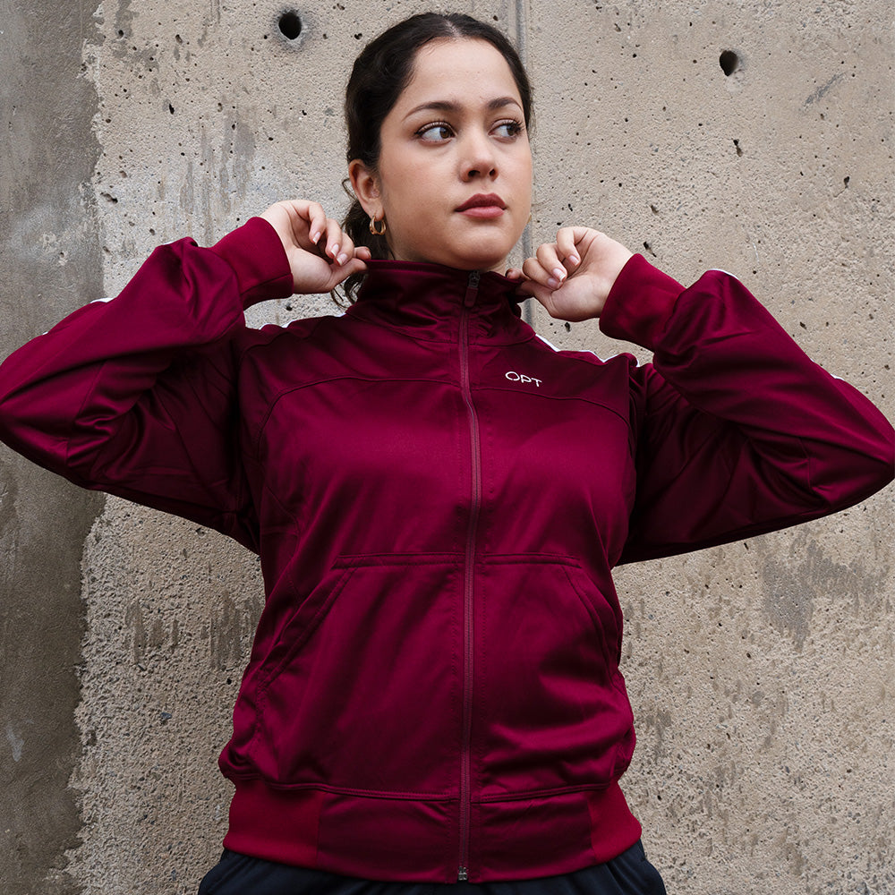 Mujer Buzos Rojo Buzo Conjunto Mujer Deportivo OPT OD74 Granate