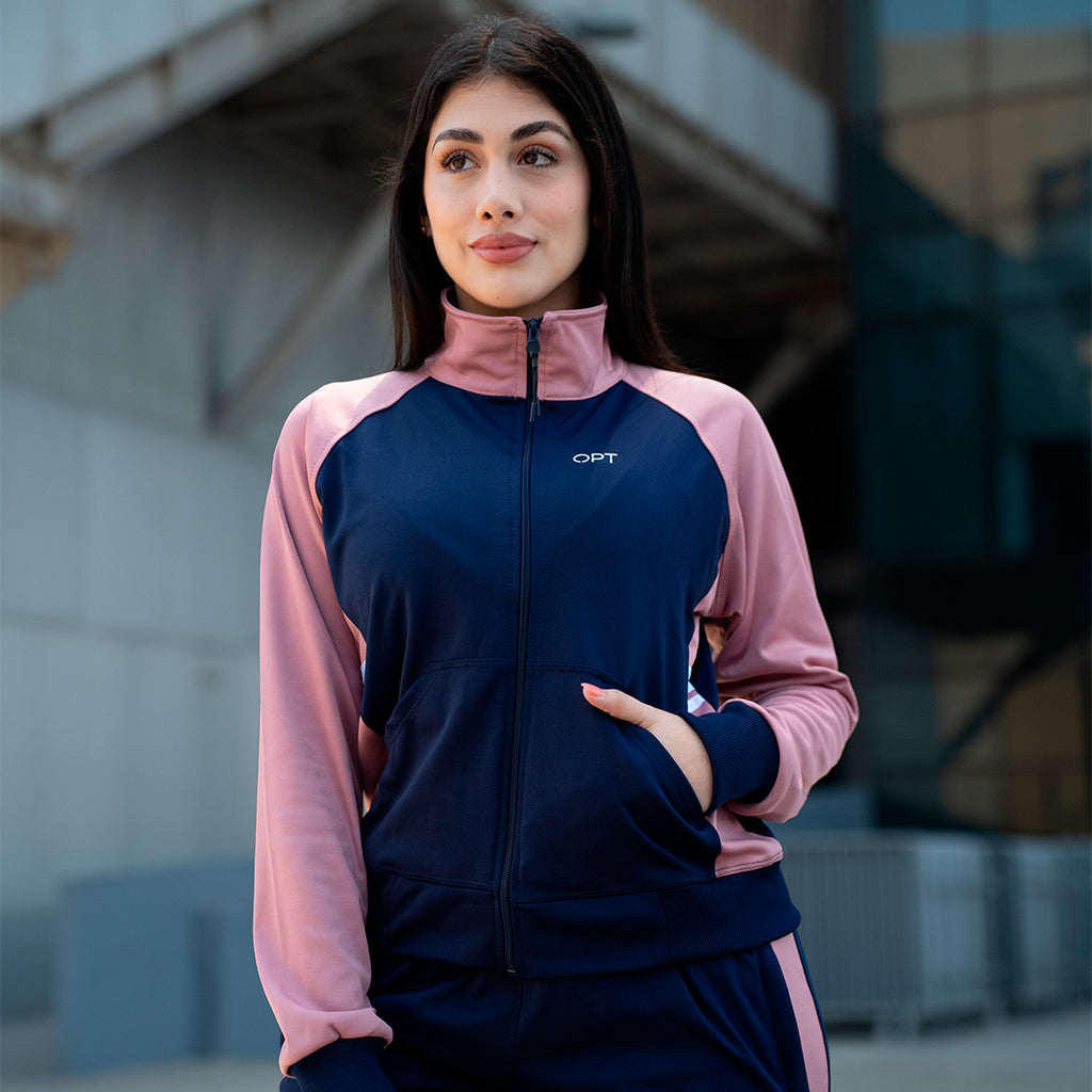 Buzo Conjunto Mujer Deportivo OPT OD98 Azul Rosa