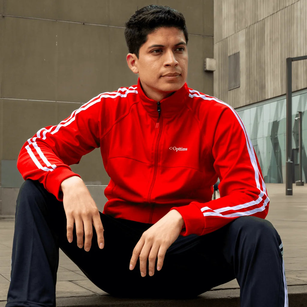 Buzo Conjunto Hombre Deportivo Opttimu OD87 Rojo Perú