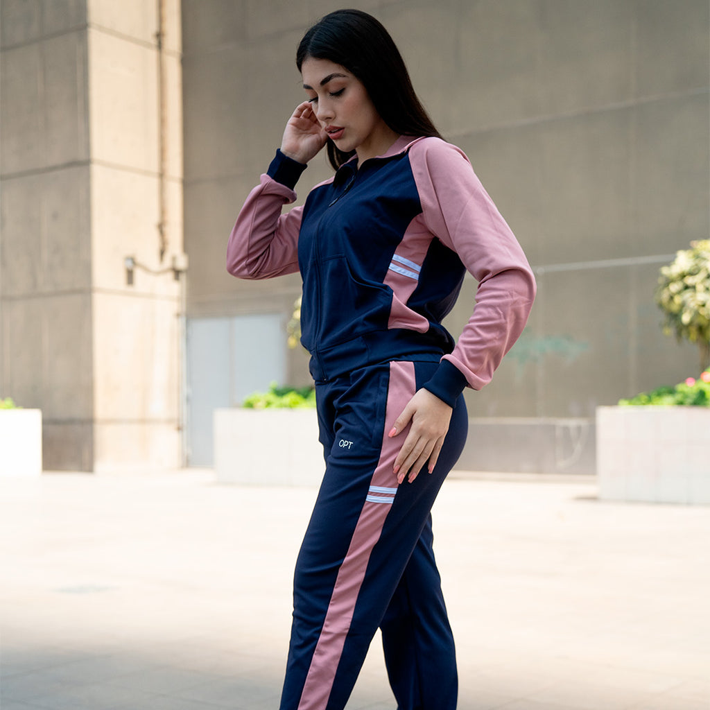 Buzo Conjunto Mujer Deportivo OPT OD98 Azul Rosa