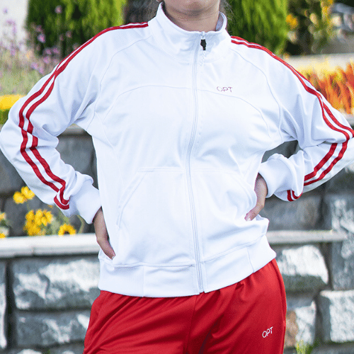 Casaca Mujer OPT CS10 Blanco / Rojo