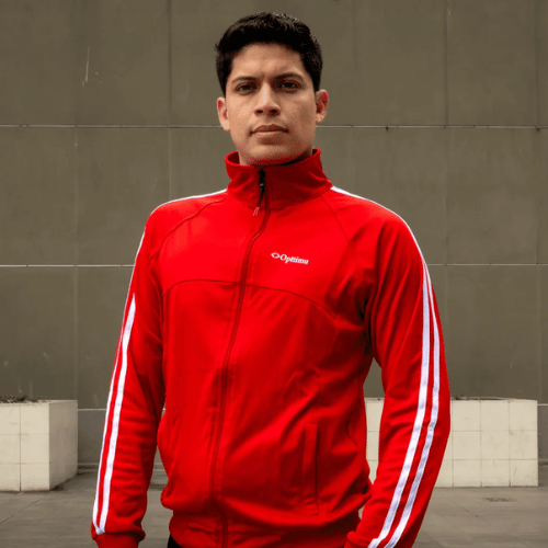 Casaca Hombre OPT CS16 Rojo Blanco