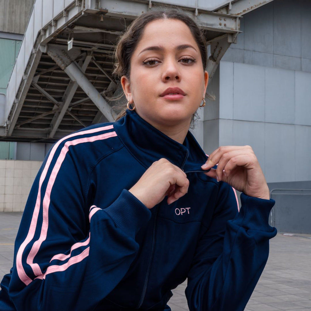 Buzo Conjunto Mujer Deportivo OPT OD124 Azul/Rosa