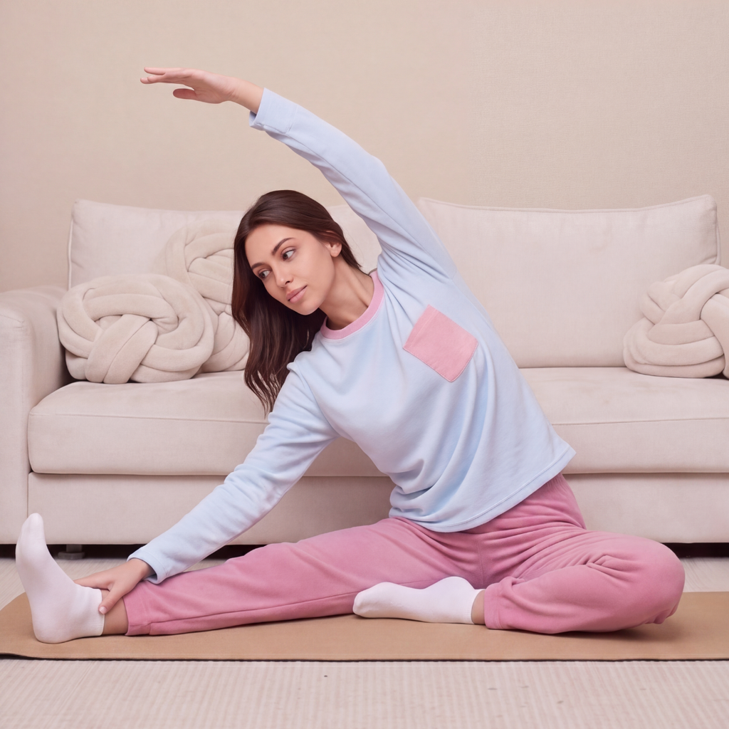 Pijama Micropolar Gris Rosa PMO10