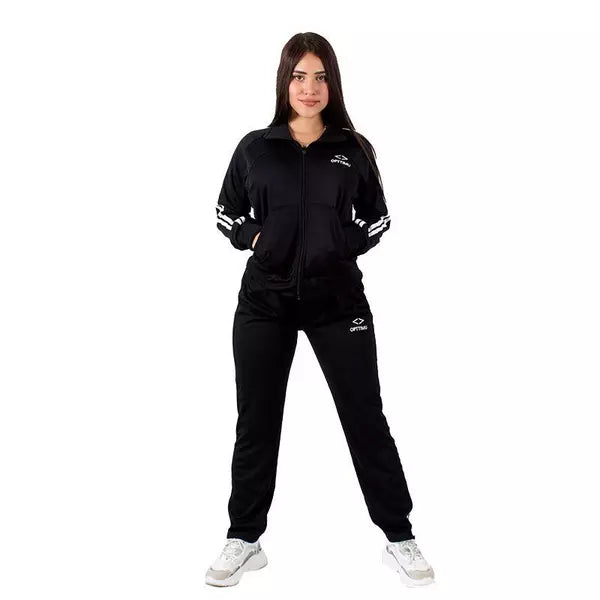 Buzo Conjunto Mujer Deportivo Opttimu OD42X Negro Blanco