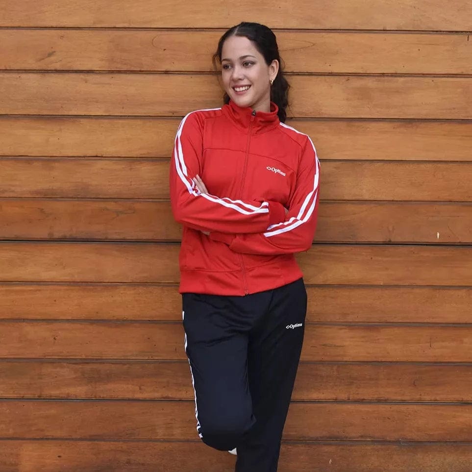 Buzo adidas top mujer rojo